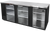 Akita AGBB-90 90.35" W Black Stainless Steel Top 3 Glass Doors with Lock Back Bar Cooler - 115 Volts