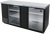 Akita AGBB-69 69.9" W Black Stainless Steel Top 2 Glass Doors with Lock Back Bar Cooler - 115 Volts