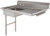Omcan USA 40189 50" W Stainless Steel Undercounter Left-to-Right Soiled Dishtable
