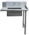 Omcan USA 28483 36" W Stainless Steel Soiled Right Side with Sink Dishtable