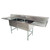 Omcan USA 25269 72" W x 26.5" D 18 Ga. Stainless Steel 2 Compartments Pot Sink