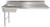 Omcan USA 40191 62" W Stainless Steel Undercounter Left-to-Right Soiled Dishtable
