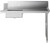 Omcan USA 28485 48" W Stainless Steel Soiled Right Side with Sink Dishtable