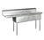 Blue Air BS3-18-12/L 75" W x 24" D x 44.5" H 3 Compartments Stainless Steel Legs Adjustable Feet Sink