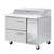 Blue Air BAPP44-D2-HC 44.38" Side Mounted Stainless Steel Interior And Exterior Refrigerated Pizza Prep Table - 115V