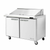 Blue Air BLMT48-HC 48.38"W Stainless Steel Exterior (2) Doors Mega Top Sandwich Prep Table - 115 Volts