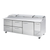Blue Air BAPP93-D4LM-HC 93.25" Side Mounted Stainless Steel Interior And Exterior Refrigerated Pizza Prep Table - 115V