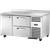 True TWT-60-32D-2-HC~SPEC3 Stainless Steel 2 Section 1 Door 2 Drawers SPEC SERIES Deep Work Top Refrigerator - 115 Volts 0.1 HP