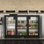 Koolmore BC-3DSL-BK 11.3 Cu. Ft. Black Three-Section Back Bar Refrigerator - 115 Volts