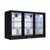 Koolmore BC-3DSL-BK 11.3 Cu. Ft. Black Three-Section Back Bar Refrigerator - 115 Volts