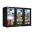Koolmore BC-3DSW-BK 11.3 Cu. Ft. Black Three-Section Back Bar Refrigerator - 115 Volts
