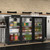 Koolmore BC-3DSW-BK 11.3 Cu. Ft. Black Three-Section Back Bar Refrigerator - 115 Volts