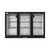 Koolmore BC-3DSW-BK 11.3 Cu. Ft. Black Three-Section Back Bar Refrigerator - 115 Volts