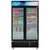 Koolmore MDR-2GD-35C 38 Cu. Ft. Black 2 Swing Glass Doors Merchandiser Refrigerator - 115 Volts