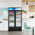 Koolmore MDR-2GD-35C 38 Cu. Ft. Black 2 Swing Glass Doors Merchandiser Refrigerator - 115 Volts