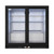 Koolmore BC-2DSL-BK 7.4 Cu. Ft. Black Two-Section Back Bar Refrigerator - 115 Volts