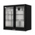 Koolmore BC-2DSL-BK 7.4 Cu. Ft. Black Two-Section Back Bar Refrigerator - 115 Volts