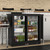 Koolmore BC-2DSL-BK 7.4 Cu. Ft. Black Two-Section Back Bar Refrigerator - 115 Volts
