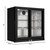 Koolmore BC-2DSL-BK 7.4 Cu. Ft. Black Two-Section Back Bar Refrigerator - 115 Volts