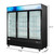 Koolmore MDR-3GD 53 Cu. Ft. Black 3 Swing Glass Doors Merchandiser Refrigerator - 115 Volts