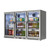 Koolmore BC-3DSW-SS 11.3 Cu. Ft. Stainless Steel Three-Section Back Bar Refrigerator - 115 Volts