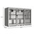 Koolmore BC-3DSW-SS 11.3 Cu. Ft. Stainless Steel Three-Section Back Bar Refrigerator - 115 Volts