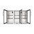 Koolmore BC-3DSW-SS 11.3 Cu. Ft. Stainless Steel Three-Section Back Bar Refrigerator - 115 Volts