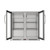 Koolmore BC-2DSW-SS 7.4 Cu. Ft. Stainless Steel Two-Section Back Bar Refrigerator - 115 Volts
