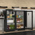 Koolmore BC-2DSW-BK 7.4 Cu. Ft. Black Two-Section Back Bar Refrigerator - 115 Volts