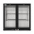 Koolmore BC-2DSW-BK 7.4 Cu. Ft. Black Two-Section Back Bar Refrigerator - 115 Volts