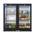Koolmore BC-2DSW-BK 7.4 Cu. Ft. Black Two-Section Back Bar Refrigerator - 115 Volts