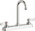 Chicago Faucets W8D-GN1AE1-369ABCP Deck-Mounted Manual Faucet with 8" Centers