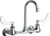 Chicago Faucets 631-ABCP Wall-Mounted Manual Faucet with Adjustable Centers