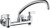 Chicago Faucets 640-L9E35-369YAB Wall-Mounted Manual Faucet with Adjustable Centers