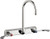 Chicago Faucets W8W-GN2AE35-317AB Wall-Mounted Manual Faucet with 8" Centers