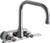 Chicago Faucets 521-ABCP 6" W Polished Chrome Swing Wall Mounted Manual Faucet with 4" Centers