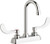Chicago Faucets W4D-GN1AE35-317AB Deck-Mounted Manual Faucet with 4" Centers
