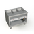 Duke TEHF-46PG 46" W Stainless Steel 3 Pan Mobile Open Storage Base Thurmaduke Hot Food Unit