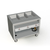 Duke TEHF-46PG 46" W Stainless Steel 3 Pan Mobile Open Storage Base Thurmaduke Hot Food Unit