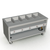 Duke TEHF-74PG 74" W Stainless Steel 5 Pan Mobile Open Storage Base Thurmaduke Hot Food Unit