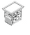 Duke RFT2-SL 55" W x 21" D Stainless Steel Recessed Frost Top Slimline Drop-In Unit - 120 Volts