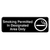 Thunder Group PLIS9327BK 9" x 3" White Information Symbol Sign