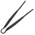 Thunder Group PLFTG009BK 9" Black Polycarbonate Flat Grip Serving Tongs