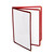 Thunder Group PLMENU-L3MA Maroon Plastic Laminate 3-Page Menu Cover