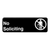 Thunder Group PLIS9322BK 9" x 3" White Information Symbol Sign