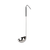 Thunder Group SLOL206 6 Oz. Black One Piece Stainless Steel Serving Ladle