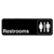 Thunder Group PLIS9315BK 9" x 3" White Information Symbol Sign