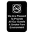 Thunder Group PLIS6901BK 6" x 9" White Information Symbol Sign