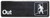 Thunder Group PLIS9308BK 9" x 3" White Information Symbol Sign