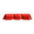 Thunder Group PS5103RD Red Melamine Rectangle Compartment Plate